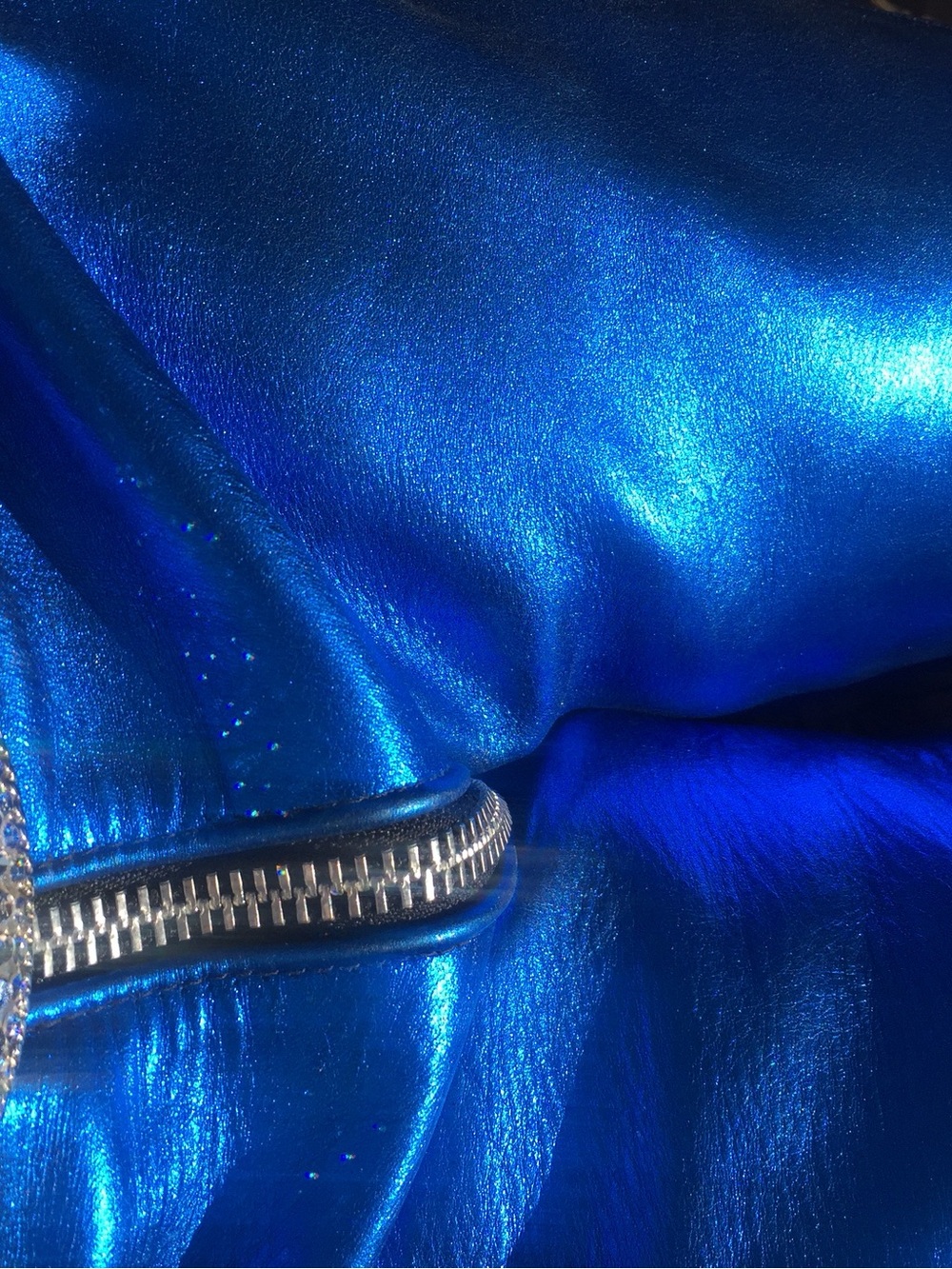 Authentic 1960s glam rock, thick electric blue, leather pants and matching vest. - Picture 9 of 9